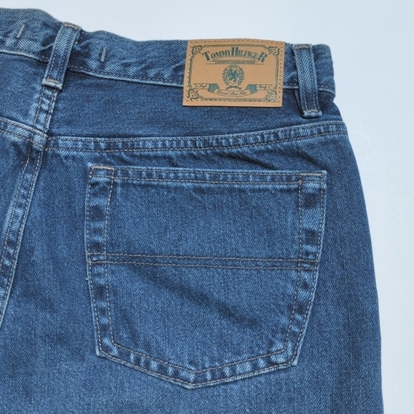 Tommy Hilfiger 2000 Vintage Medium Wash High Waisted Straight Leg Jeans Blue 12 - Picture 14 of 16
